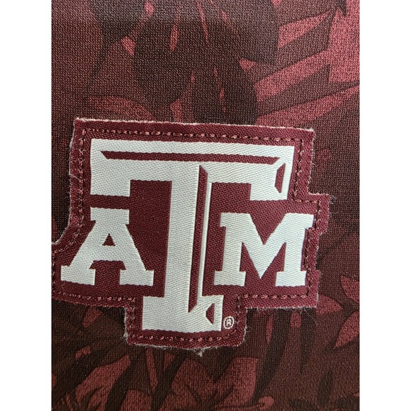 Texas A&M Aggies Polo Shirt Mens 2XL Maroon NCAA Football Champion Floral - Picture 4 of 10